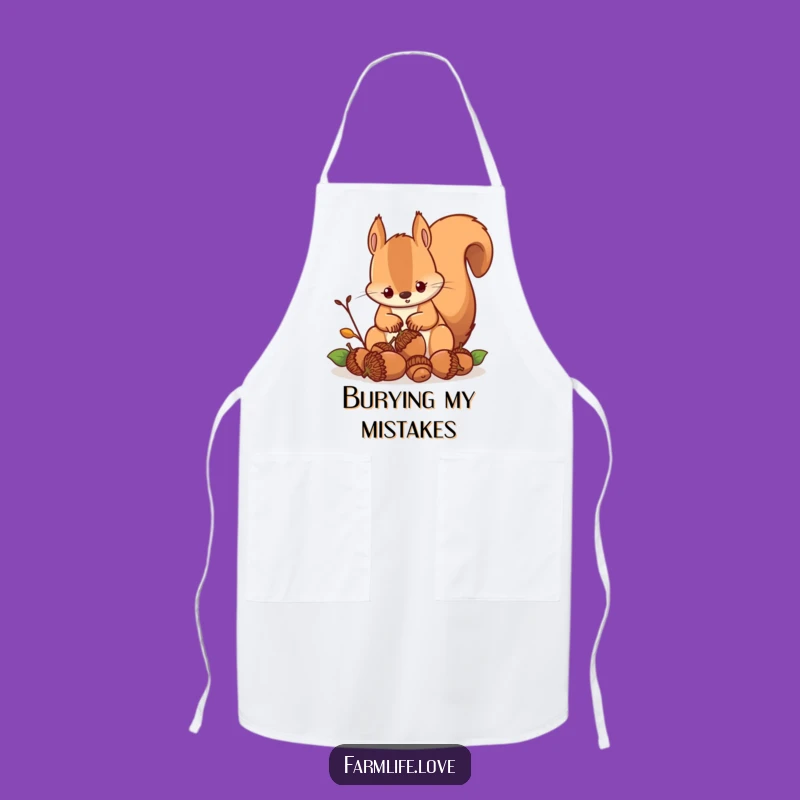 Funny Squirrel Chef's Apron: Busy Cook's Humorous Gift