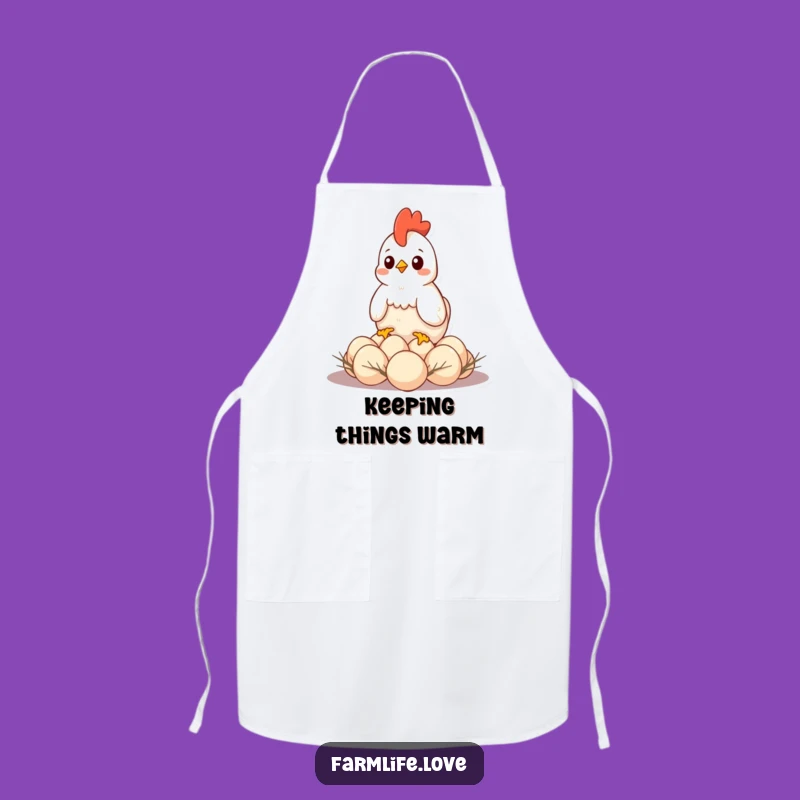 Funny Hen Chef's Apron: Protective Mom's Kitchen Gift