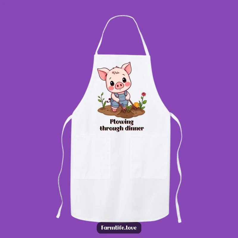 Funny Piglet Gardener Apron: Cook & Plant, A Fun Funny Gift