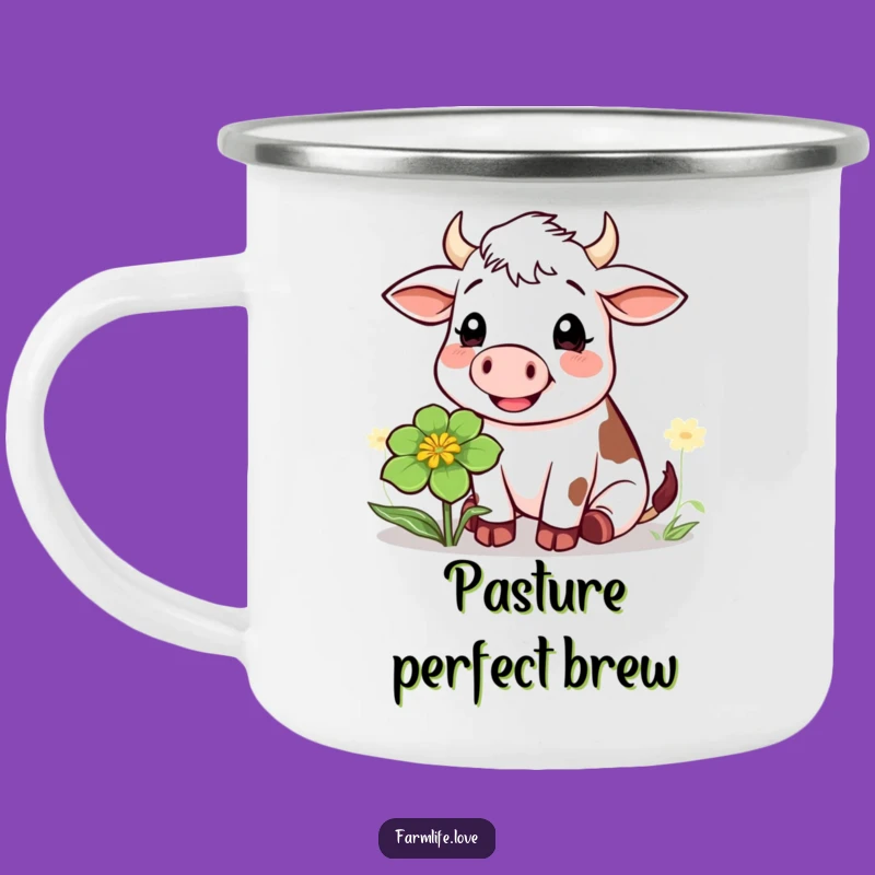Funny Cow Adventure Mug: Cheerful Farm Drinkware for Outdoors