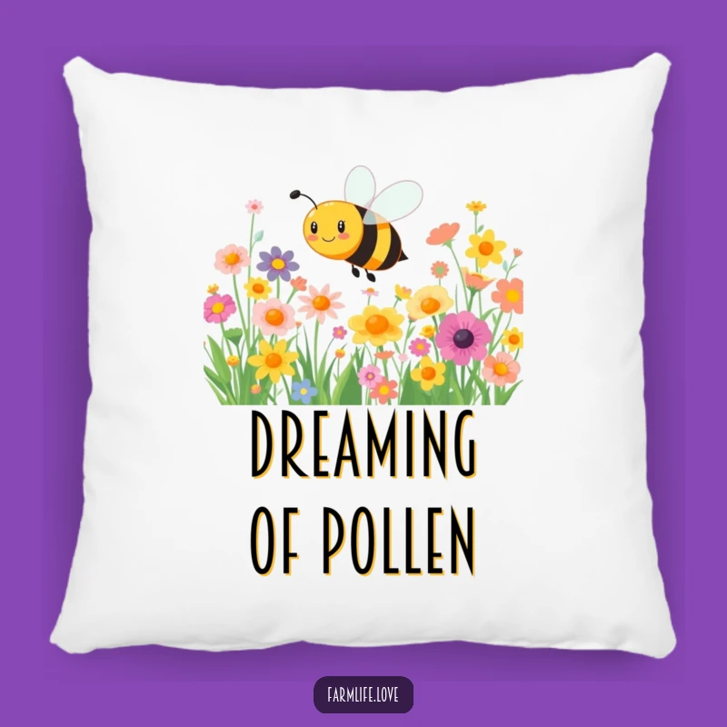 Funny Bee Flower Buzz Pillow: Soft Insect Comfort Gift