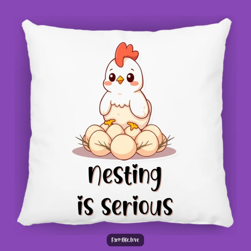 Funny Hen Protection Pillow: Cozy & Humorous Mother Gift