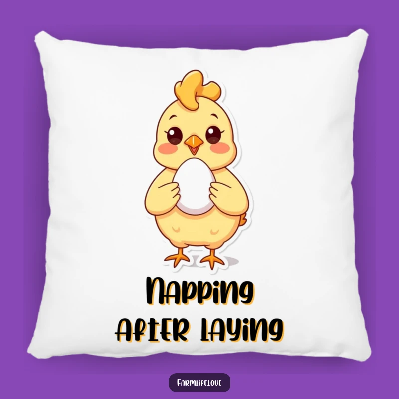 Funny Chicken Egg Pillow: Cozy Farm Accent, Amusing Funny Gift for Comfort