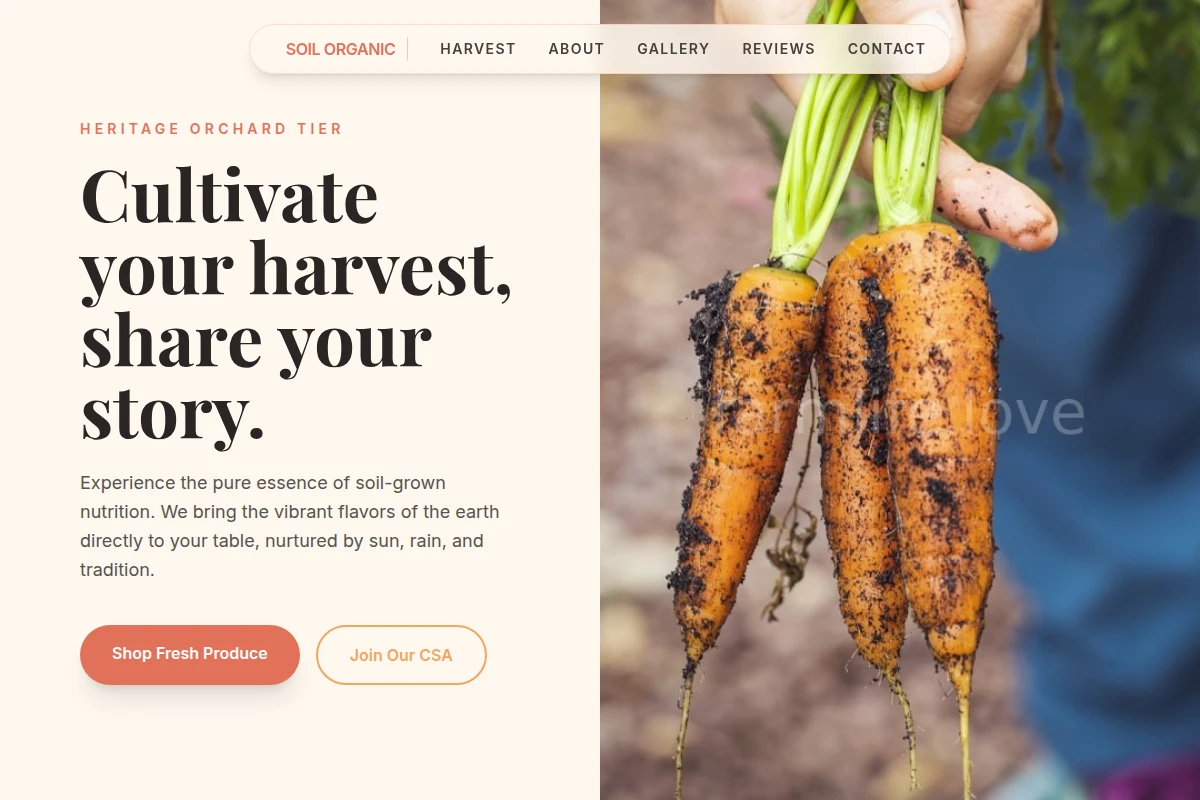 Soil Organic Food