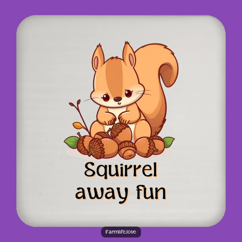 Funny Squirrel Acorn Stopper Coaster: Practical & Humorous Gift