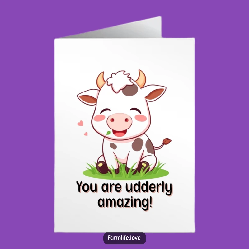 Free Printable Congrats Card: Cow Congrats - Humorous Downloadable Gift Greeting