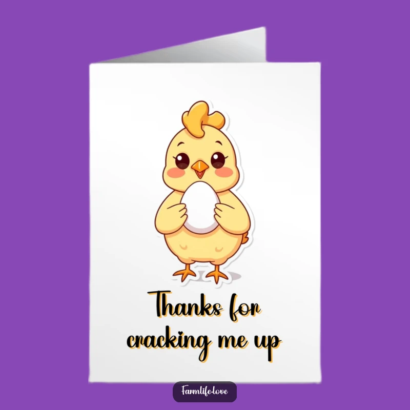 Free Printable Thank You Card: Chicken Thanks - Funny Downloadable Gift Greeting