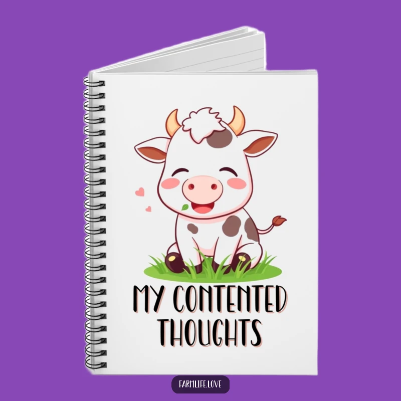 Funny Cow Grass Notebook: Jot Down Farm Thoughts, Practical Funny Gift for Writers
