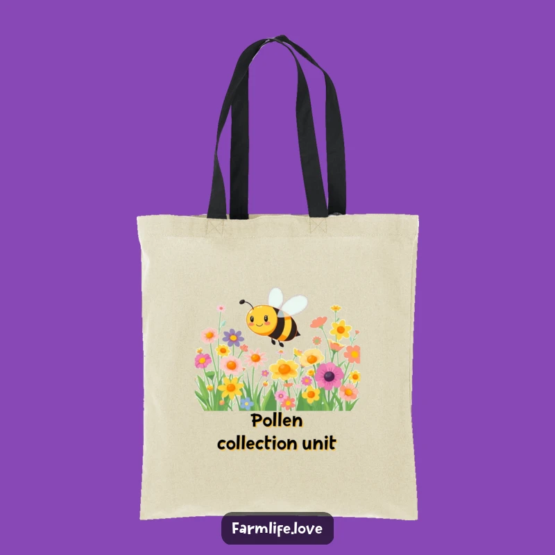 Funny Bee Flower Buzz Tote Bag: Chic Insect Accessory Gift
